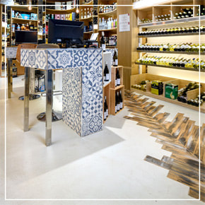Cemcrete Retail Featured Project 20/Vin Wines With Special Mix Colour CreteCote Cement Screed Floor