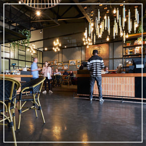 Cemcrete Restaurants Featured Projects Georges Bread & Co With CreteCote Shale Cement Floors