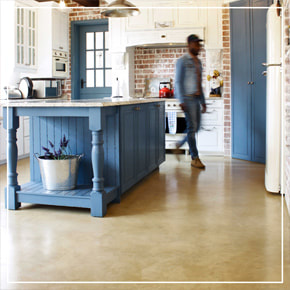 Cemcrete Colour Hardener Cobble Milke Concrete Screed Kitchen Floor