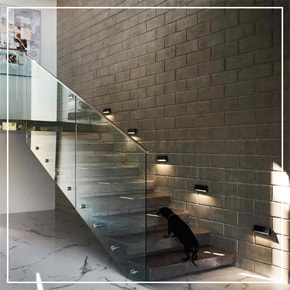 Cemcrete Residential Featured Project Feature Wall Home CemCote Concrete Grey Brick Lines Wall
